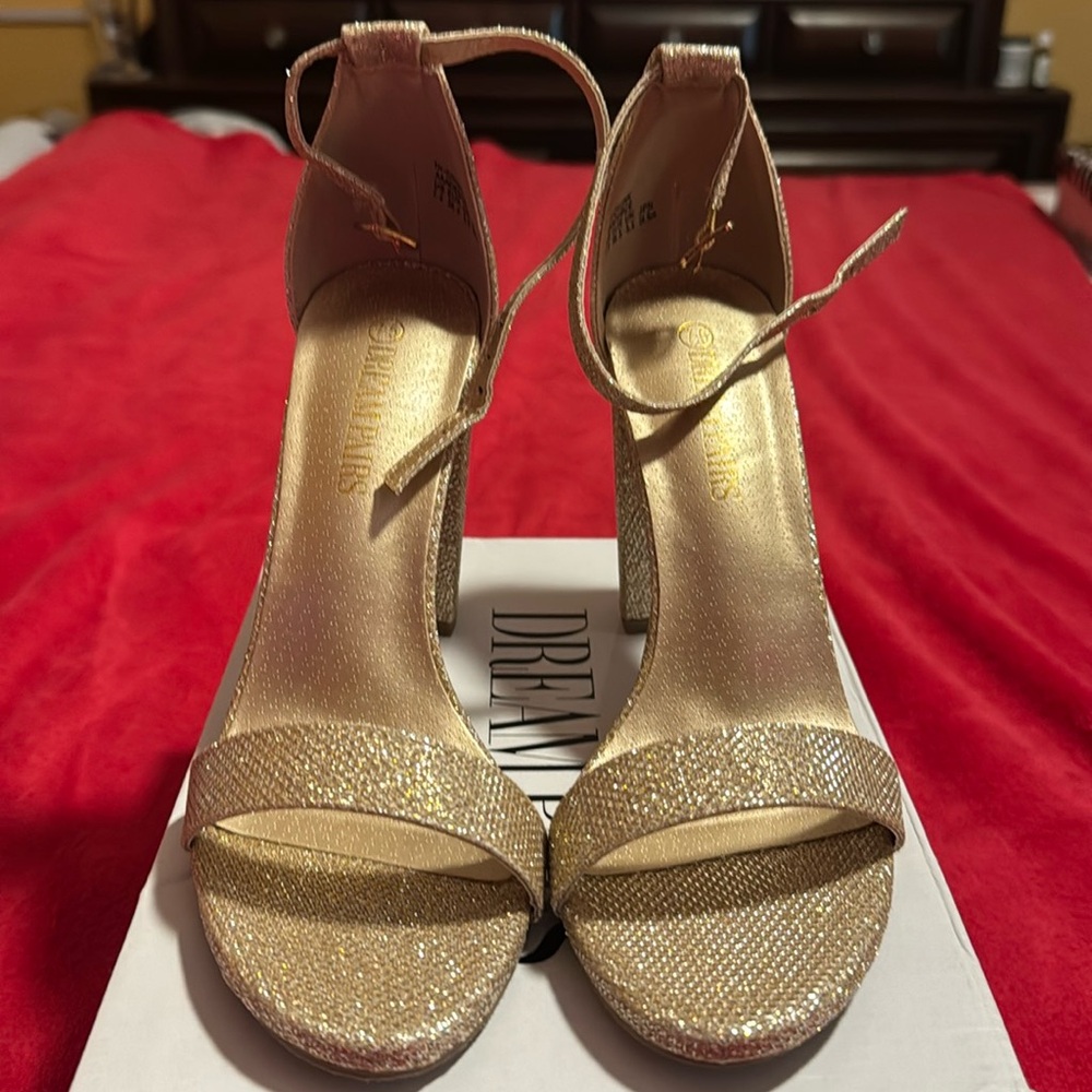 Glitter Gold Heels